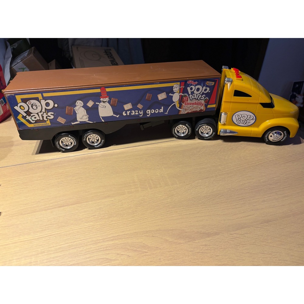 Vintage Kellogg's Pop-Tarts Road Rippers Semi Truck Toy Trailer Lights